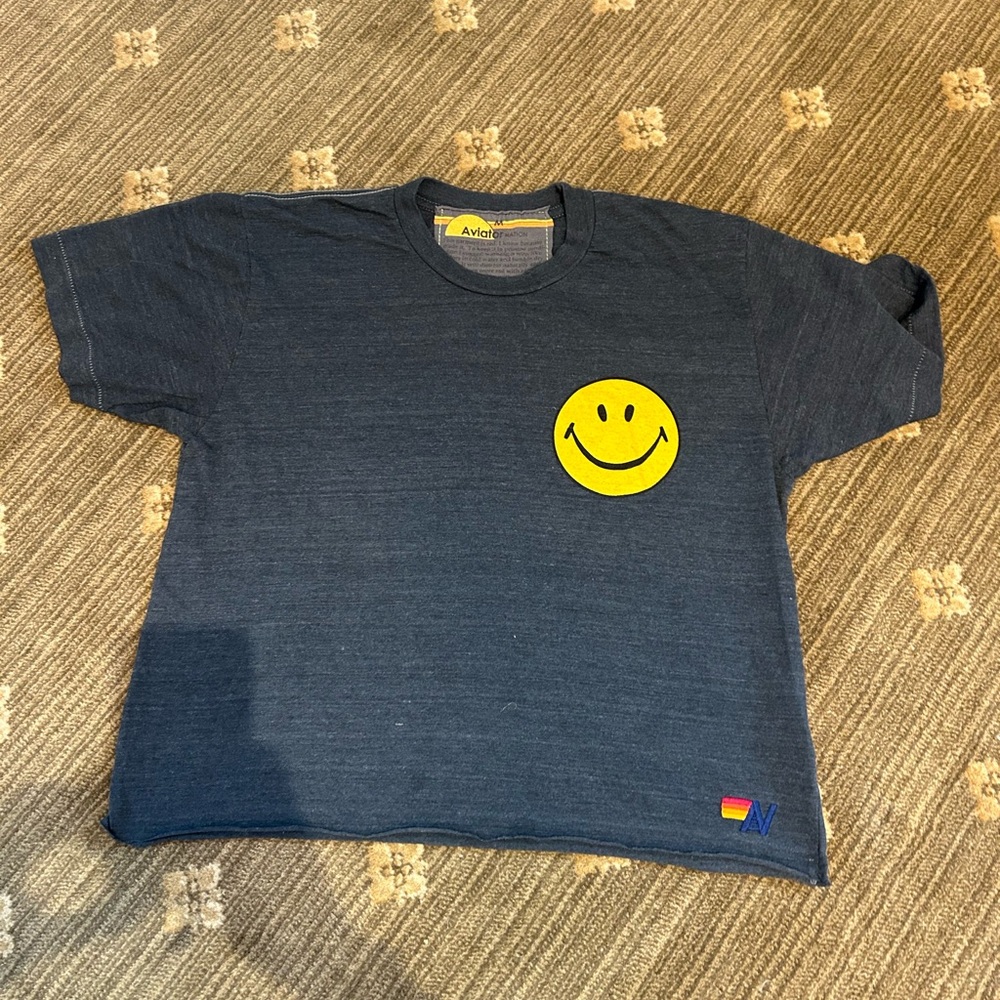Aviator Nation smiley face tshirt